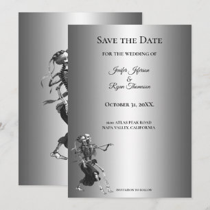Convite de casamento gótico de halloween para salv