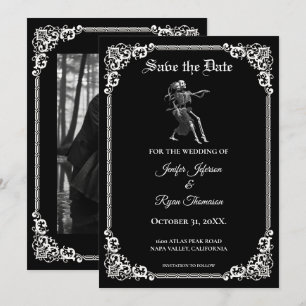 Convite de casamento gótico de Halloween para salv
