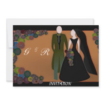 Convite de Casamento Gótico Elegante
