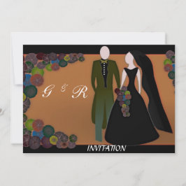 Convite de Casamento Gótico Elegante