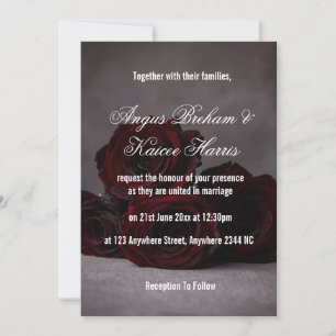 Convite de Casamento Gótico Romântico Sombrio