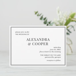 Convite de Casamento Gravata Preta