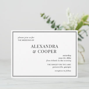 Convite de Casamento Gravata Preta