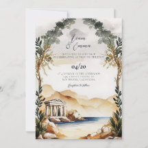Convite de Casamento Grego Atenas Grécia