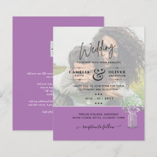 Convite de casamento Gypsophila da FOTO LeahG