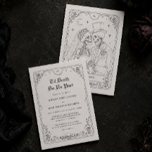 Convite de Casamento Halloween Gótico Até que a Mo