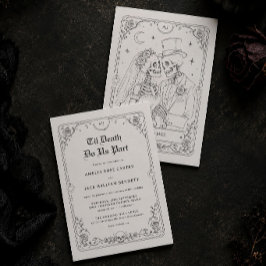 Convite de Casamento Halloween Gótico Até que a Mo