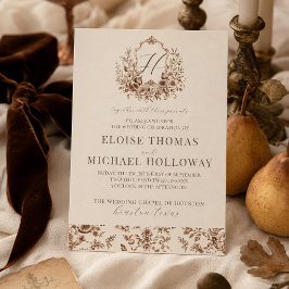 Convite de Casamento Heirloom Harvest Crest Fall