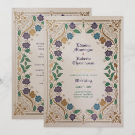 Convite de Casamento Herança Medieval Tom Joia Dou