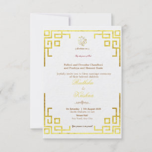 convite de casamento hindu indiano