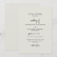 Convite de Casamento III Forever Faithful Cream