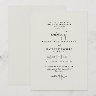 Convite de Casamento III Forever Faithful Cream