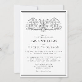 Convite de Casamento Ilustração de Propriedade Ele
