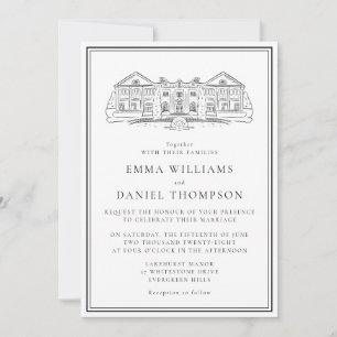 Convite de Casamento Ilustração de Propriedade Ele