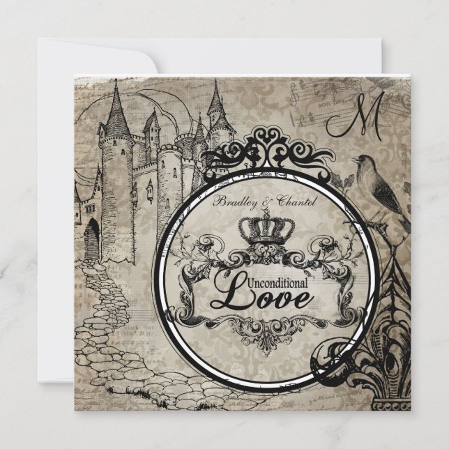 Convite de casamento incondicional do amor do (Frente)