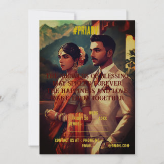 Convite de casamento indiano