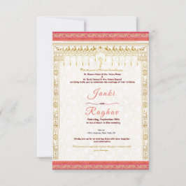 Convite de casamento indiano