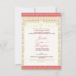 Convite de casamento indiano