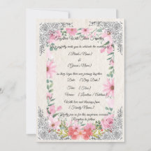 Convite de Casamento Indiano Simples e Elegante | 