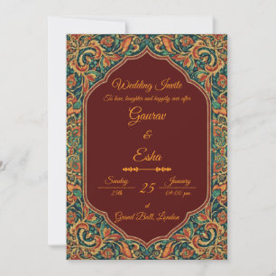 Convite de Casamento Indiano (Versão Mogol)