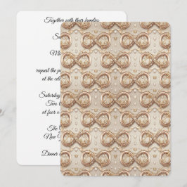 Convite de Casamento Infinito Dourado