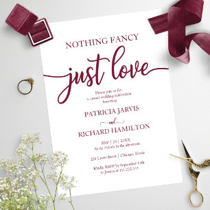 Convite de Casamento Informal Nada de Fancy Apenas