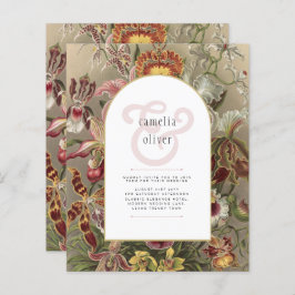 Convite de casamento Inverso da Borgonha Botânica