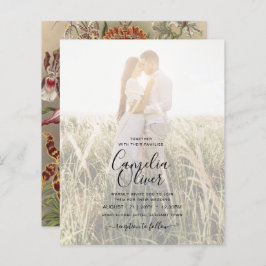 Convite de casamento Inverso da Borgonha Botânica