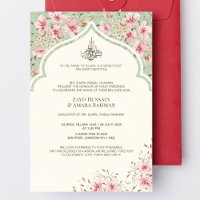 Convite de Casamento Islâmico – Arte Floral Aquare