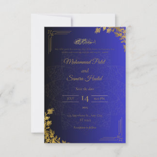 Convite de Casamento Islâmico de Luxo Elegante | P