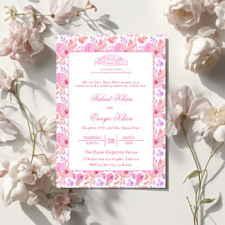 Convite de Casamento Islâmico Muçulmano Nikkah com