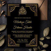 Convite de Casamento Islâmico Ouro Preto