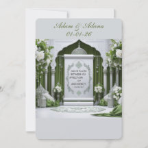 Convite de Casamento Islâmico Personalizado