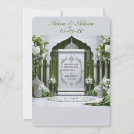 Convite de Casamento Islâmico Personalizado