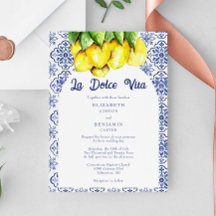 Convite de Casamento Italiano Lemon La Dolce Vita