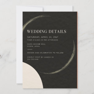 Convite de Casamento Japonês Moderno Sumi