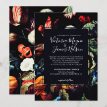 Convite de Casamento Jardim à Meia-Noite