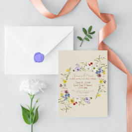 Convite de Casamento Jardim de Flores Silvestres