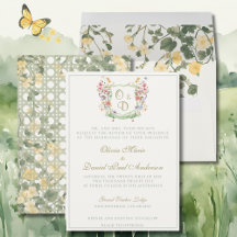 Convite de Casamento Jardim de Flores Silvestres d