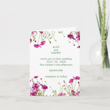 Convite de Casamento Jardim de Flores Silvestres M