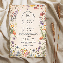 Convite de Casamento Jardim de Flores Silvestres V