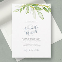Convite de Casamento Jardim de Folhas Botânicas