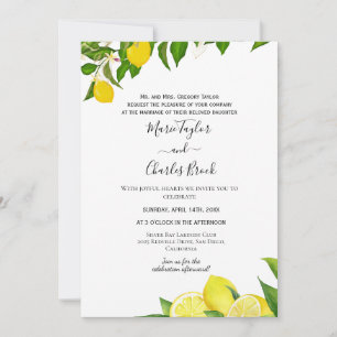 Convite de Casamento Jardim de Limão