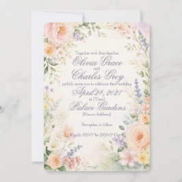 Convite de Casamento Jardim de Primavera