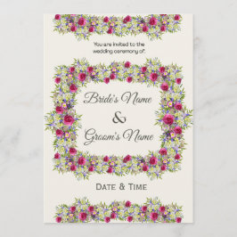 Convite de Casamento Jardim Floral Luxuriante