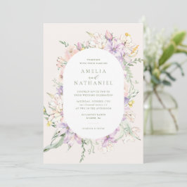 Convite de Casamento Jardim Pastel