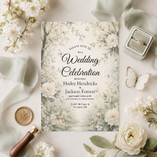 Convite de Casamento Jardim Primavera Borboleta Br
