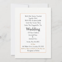 Convite de Casamento Judaico Tradicional Moderno S