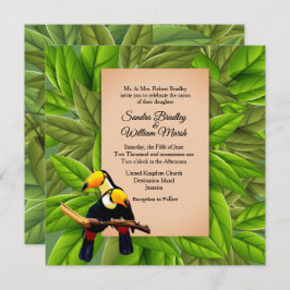 Convite de Casamento Jungle Toucans