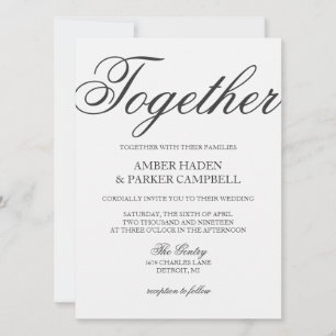 Convite de casamento Juntos